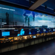The new interactive climate change wall in the Hall of Planet Earth at the American Museum of Natural History.